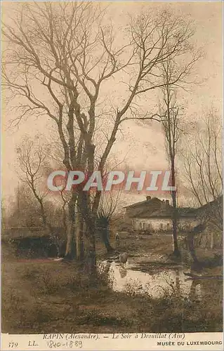 Cartes postales Rapin (Alexandre) Le Soir a Drouillat (Ain) Musee du Luxembourg