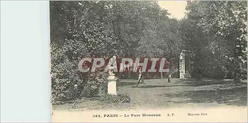 Cartes postales Paris le Parc Monceau