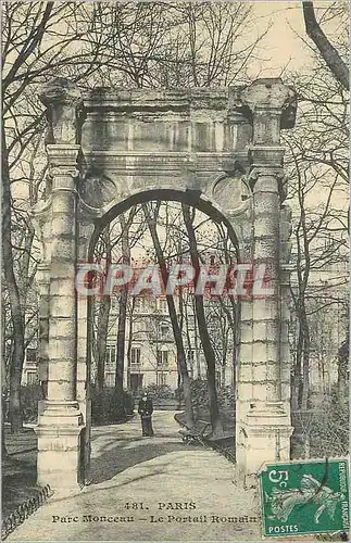 Cartes postales Paris Parc Monceau le Portail Romain