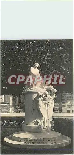 Cartes postales Paris Statue d'Alexandre Dumas Fils