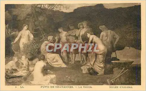 Cartes postales Puvis de Chavannes le Repos Musee d'Amiens