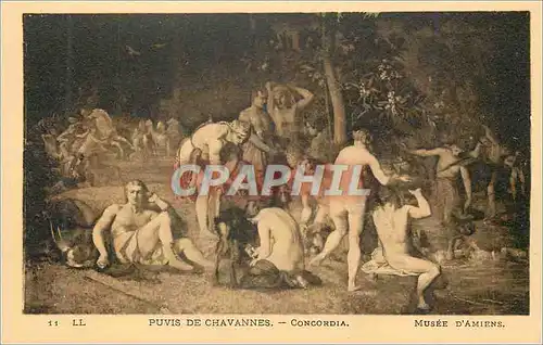 Cartes postales Puvis de Chavannes Concordia Musee d'Amiens