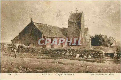 Cartes postales Millet l'Eglise de Greville Musee du Louvre Paris