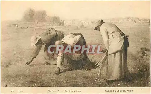 Cartes postales Millet les Glaneuses Musee du Louvre Paris