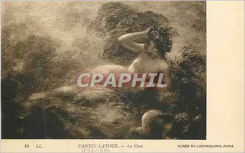 Cartes postales Fantin Latour la Nuit Musee du Luxembourg Paris