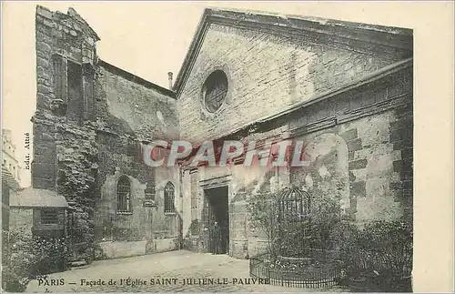 Cartes postales Facade de l'Eglise Saint Julien le Pauvre