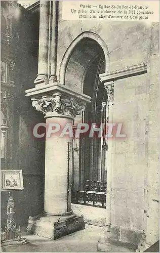 Cartes postales Paris Eglise St Julien le Pauvre