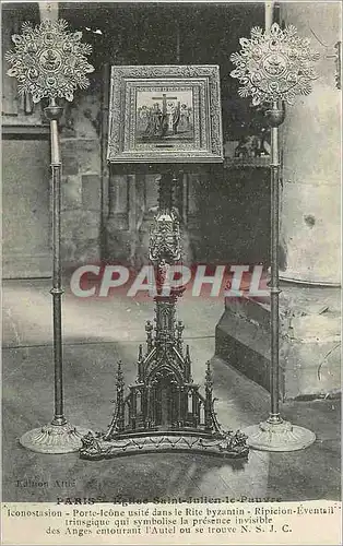 Ansichtskarte AK Paris Eglise Saint Julien le Pauvre Iconostasion Porte Icone Usite dans le Rite Byzantin