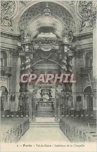 Cartes postales Paris Val de Grace Interieur de la Chapelle