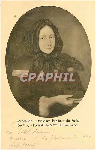 Cartes postales Musee de l'Assistance Publique de Paris de Troy Portrait de Mme de Miramion