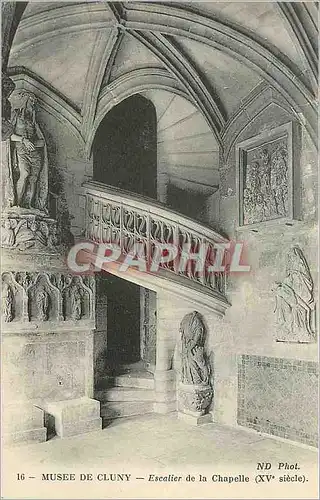 Ansichtskarte AK Musee de Cluny Escalier de la Chapelle (XVe siecle)