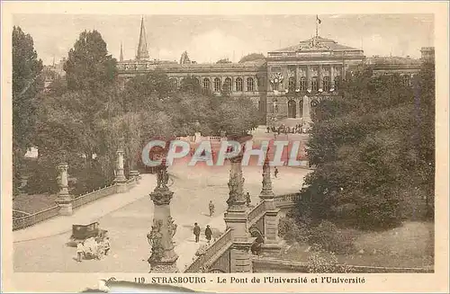 Cartes postales Strasbourg le Pont de l'Universite et l'Universite