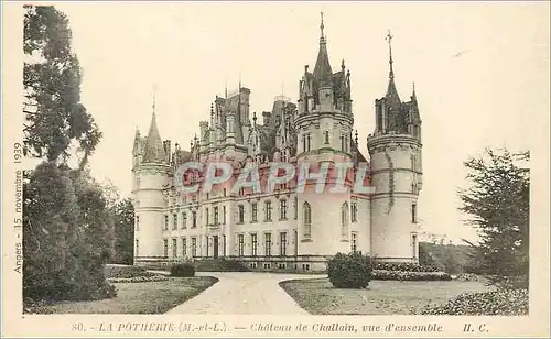 Ansichtskarte AK la Potherie (M et L) Chateau de Challain vue d'Ensemble