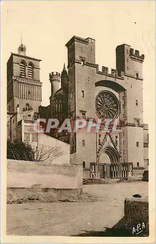 Ansichtskarte AK Beziers Cathedrale St Nazaire Facade sur le Rempart