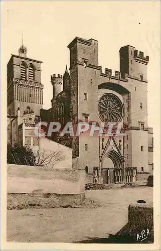 Cartes postales Beziers Cathedrale St Nazaire Facade sur le Rempart