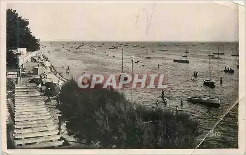 Moderne Karte Andernos les Bains le Bassin et un Coin de la Plage Cote Sud