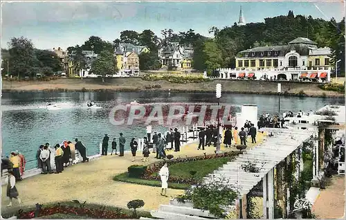 Moderne Karte Bagnoles de l'Orne le Lac vers le Casino des Thermes