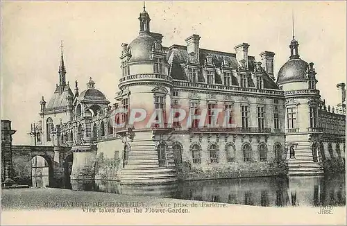 Cartes postales Chateau de Chantilly vue prise du Parterre