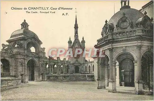 Ansichtskarte AK Chateau de Chantilly la Cour d'Honneur