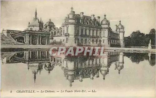 Cartes postales Chantilly le Chateau la Facade Nord Est