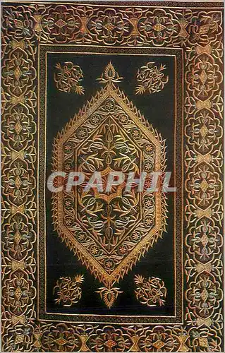 Moderne Karte M Aminov Born 1908 Gold Embroidered Decorative Panel