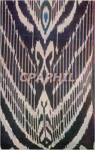 Cartes postales moderne Khanatlas cloth with kara-karga (crow) pattern 1950s