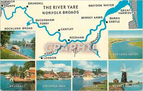 Cartes postales moderne The river Yare Norfolk broads Norwich