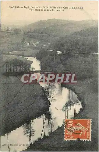 Ansichtskarte AK Cantal 1488 panorama de la vallee de la cere a sansac vue prise de la cote st laurent