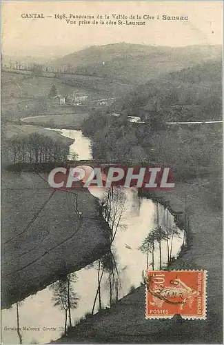 Cartes postales Cantal 1488 panorama de la vallee de la cere a sansac vue prise de la cote st laurent
