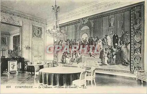 Ansichtskarte AK 234 compiegne le chateau salon du conseil ll