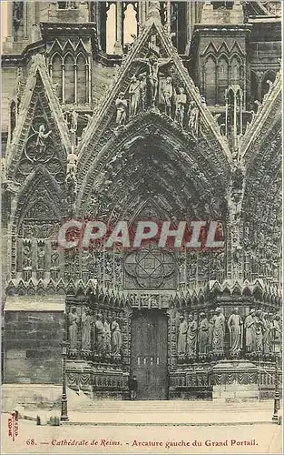 Ansichtskarte AK 68 cathedrale de reims arcature gauche du grand portail