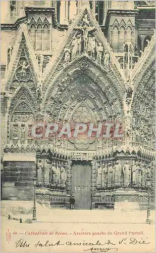 Ansichtskarte AK 68 cathedrale de reims areature gauche du grand portail