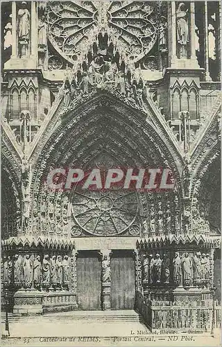 Ansichtskarte AK 33 cathedrale de reims portail centrale