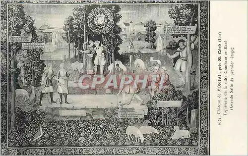 Cartes postales 1654 chateua de montal pres sainte  cere(lot) tapisserie (grande salle du premier etage)