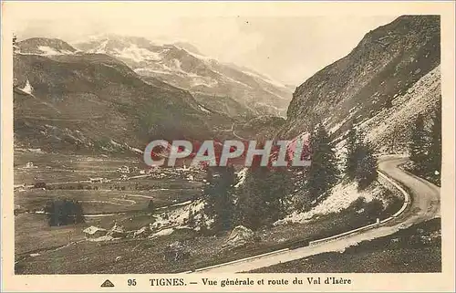 Ansichtskarte AK 95 tignes vue generale et route du val d isere