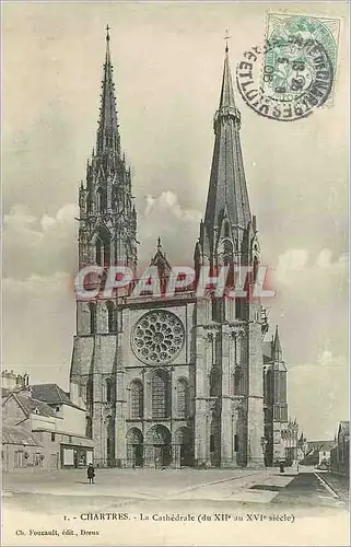 Ansichtskarte AK chartres la cathedrale (du XII au XVI siecle)