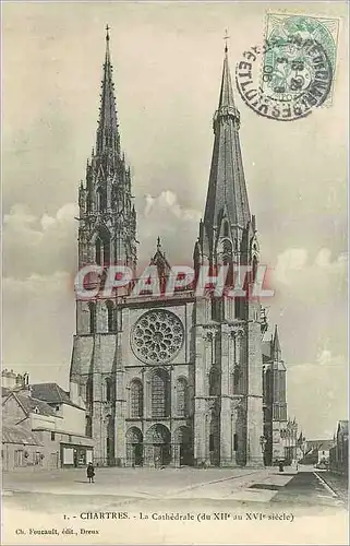 Cartes postales chartres la cathedrale (du XII au XVI siecle)