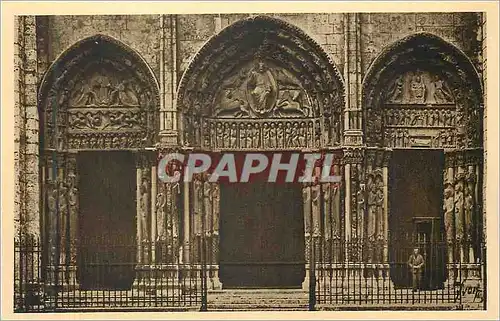 Ansichtskarte AK Chartres La cathedrale Le grand portail