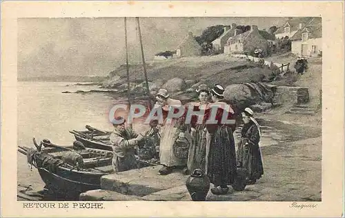 Cartes postales Retour de peche Pasquier