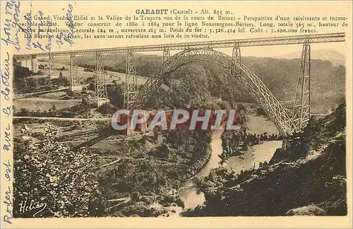 Ansichtskarte AK Garabit (cantal) chemin de fer de neussarques a beziers le viadue et la vallee de la truyere