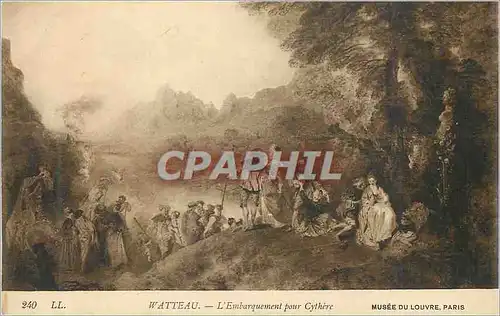 Ansichtskarte AK Watteau l embarquement pour cythere