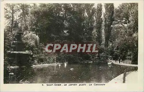 Cartes postales moderne Saint omer le jardin public la cascade