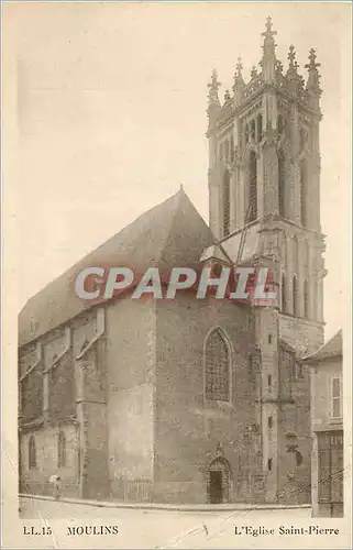 Cartes postales Ll 15 moulins l eglise saint pierre