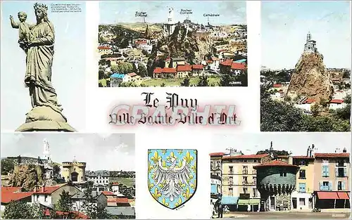 Cartes postales moderne 43 157 75 le puy (haute loire) ville sainte ville d art notre de damme de france vue generale