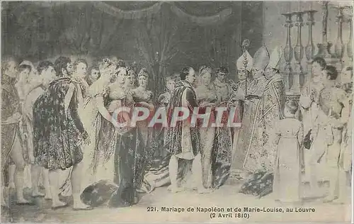 Ansichtskarte AK 221 mariage de napoleon et de marie louise au louvre (2 avril 1810) Napoleon 1er