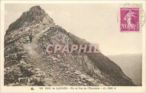 Cartes postales 105 env de luchon pic et pas de l escalette alt 2400 m