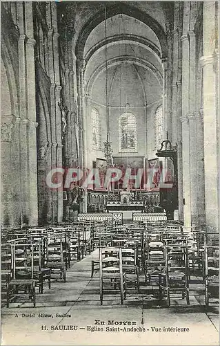 Cartes postales En morvan 11 saulieu eglise saint andoche vue interieure