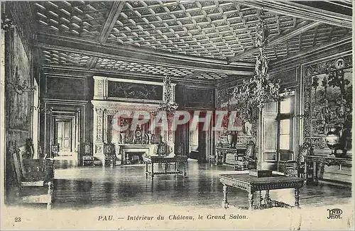 Cartes postales Pau interieur du chateau le grand salon