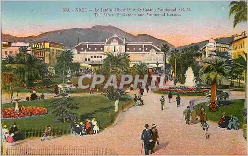 Cartes postales 530 nice le jardin albert 1 et le casino municipal r m