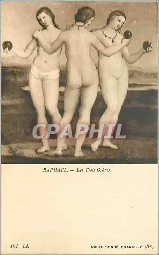 Ansichtskarte AK Raphael les trois graces musee conde chantilly